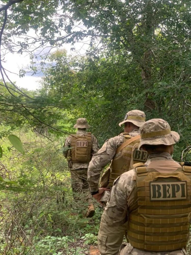 Buscas pelos suspeitos de homicídios (Foto: PMPI)