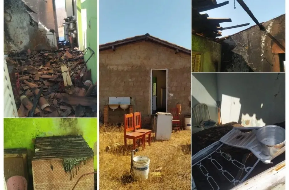 Residência é destruída por incêndio na Vila José Paulino, entre Oeiras e São João da Varjota