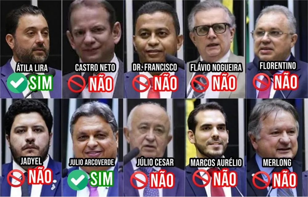 Deputados do Piauí assinaram a urgência para anistia do 8 de janeiro
