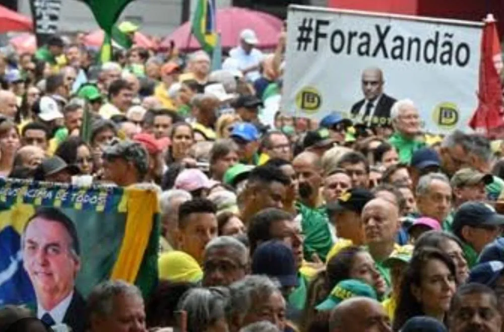 Os ataques ao STF e ao ministro Alexandre de Moraes marcaram a manifestação de bolsonaristas em São Paulo