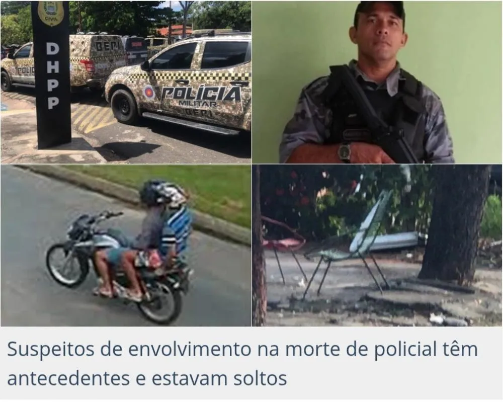 Suspeitos de envolvimento na morte de policial têm antecedentes e estavam soltos