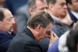 air Bolsonaro durante interrogatório no STF (Foto: Gustavo Moreno/STF)