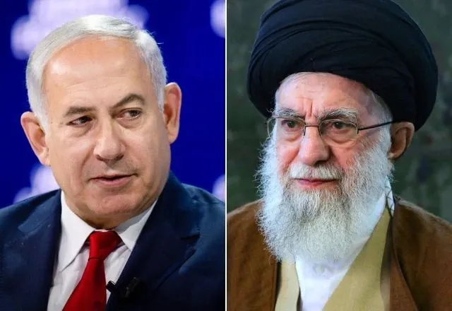Primeiro-ministro israelense Benjamin Netanyahu e líder supremo do Irã, aiatolá Ali Khamenei | Reprodução