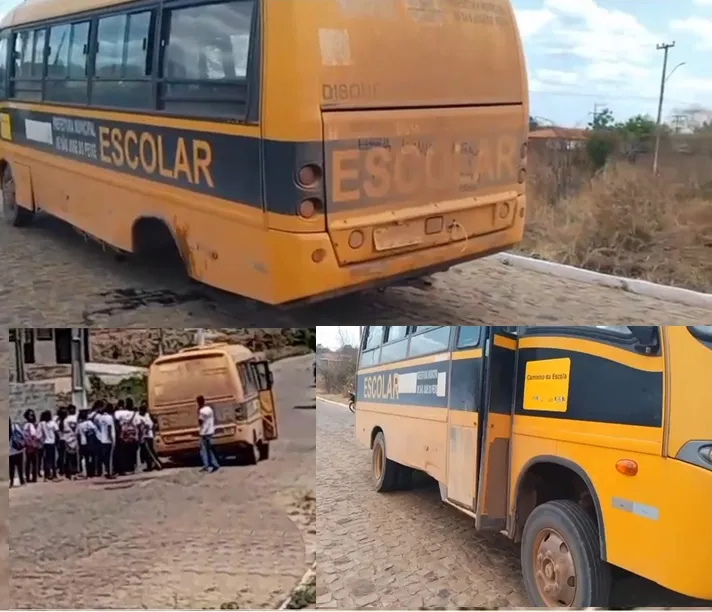 Ônibus Escolar do Município de São José do Peixe Piauí Saca as Rodas Trazeira quase Provocando Tragédia