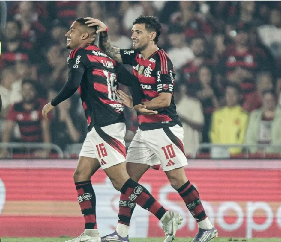 Samuel Lino faz primeiro gol pelo Flamengo Gilvan de Souza/Flamengo