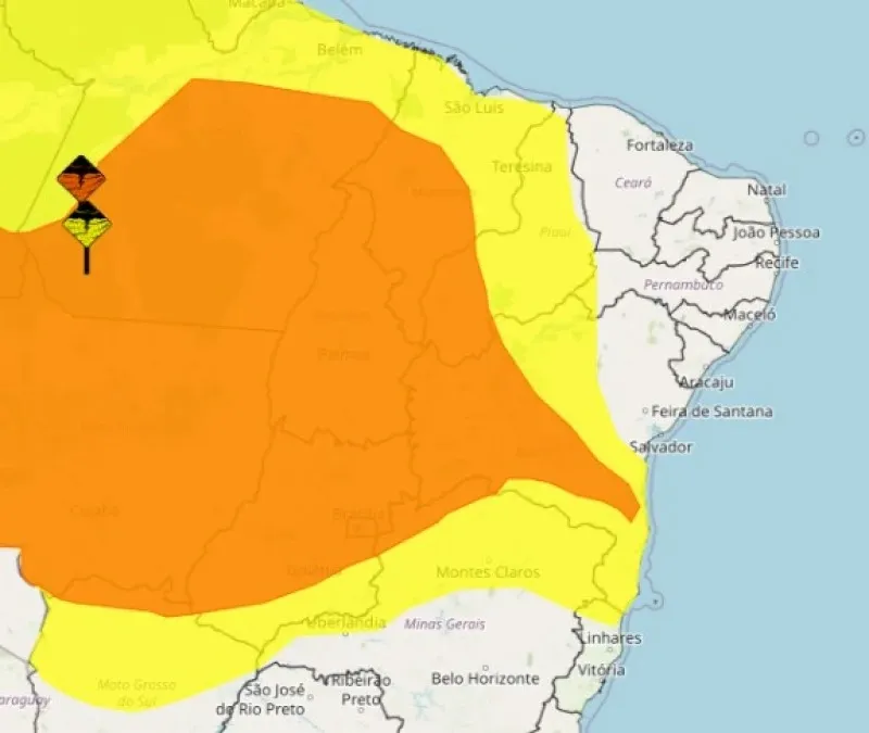 Fim de semana tem alerta de chuvas e ventos fortes no Piauí