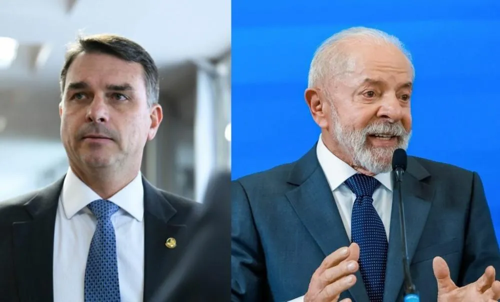 Flávio Bolsonaro e Lula Foto: Andressa Anholete/Agência Senado // Ricardo Stuckert/PR