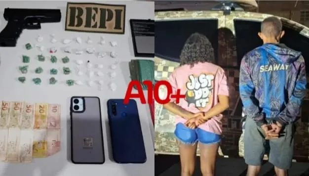 Polícia desarticula boca de fumo e prende casal com drogas no interior do Piauí. (Créditos: Divulgação)