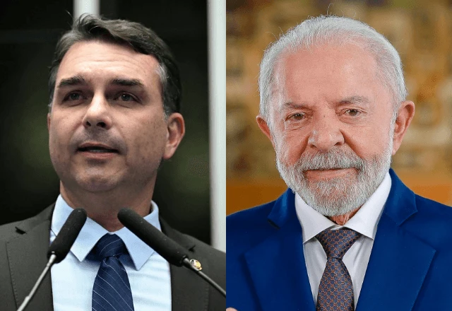 O senador Flávio Bolsonaro (PL) e o presidente Luiz Inácio Lula da Silva (PT) | Distribuição/Andressa Anhoelete/Agência Senado/Ricardo Stuckert/PR