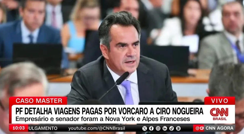 CNN Brasil: PF detalha viagens de Ciro Nogueira pagas por Vorcaro