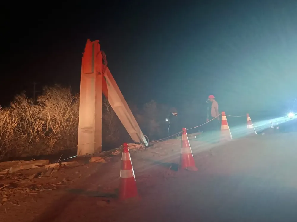 Homem morre ao cair de antena de usina eólica no Piauí. — Reprodução/ PM PI