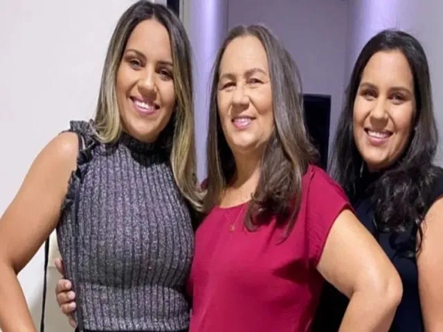 À esquerda, Ravena Figueiredo Guedes, ao centro, a prefeita Ana Delcides Figueiredo (MDB), e à direita, Raíssa Figueiredo Guedes (Foto: Reprodução 