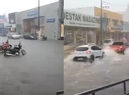 Temporal alaga centro de Floriano e hospital é invadido pela água; veja vídeo