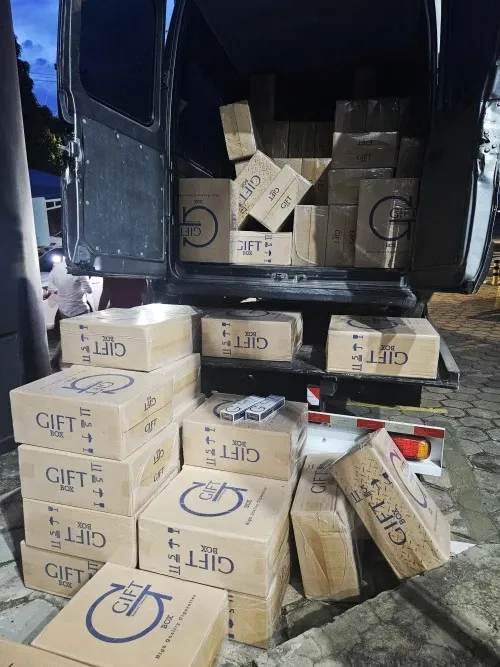 Cigarros apreendidos em rodovia no Piauí